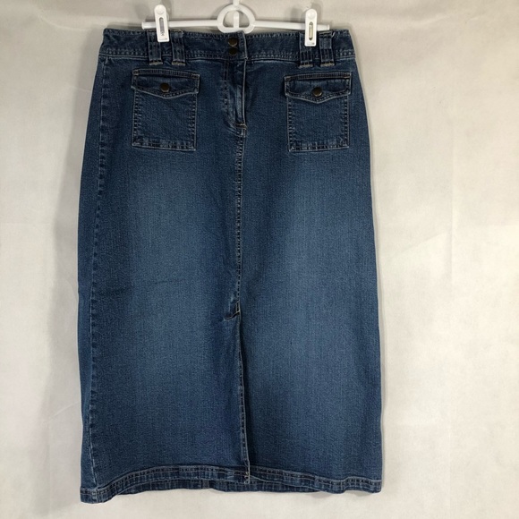 Style & Co Denim Jean Modest Skirt - Picture 1 of 8